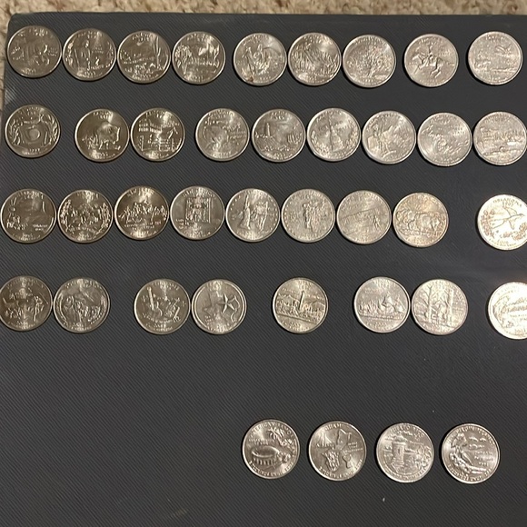 Full set of the each of the 50 state quarters and 4 American territories quarter - Picture 6 of 7